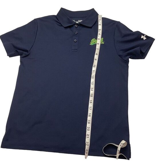 Under Armour Heat Gear Polo Shirt Youth Large Navy Loose Fit "Irish" Logo‎ - Picture 7 of 7